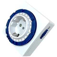 Programador silver electronic analgico -  24 horas -  3600w -  250v -  16a -  50hz -  ip 20 - ajustable 15 minutos -  24h