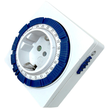 Programador silver electronic analgico -  24 horas -  3600w -  250v -  16a -  50hz -  ip 20 - ajustable 15 minutos -  24h