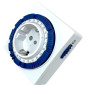 Programador silver electronic analgico -  24 horas -  3600w -  250v -  16a -  50hz -  ip 20 - ajustable 15 minutos -  24h
