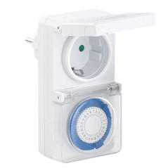 Programador silver electronic analgico -  24 horas -  3600w -  250v -  16a -  50hz -  ip 44 -  ajustanble 30 minutos -  24h