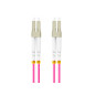 Latiguillo fibra optica lc - upc lanberg 2m multi duplex om4 50 - 125 lszh violeta
