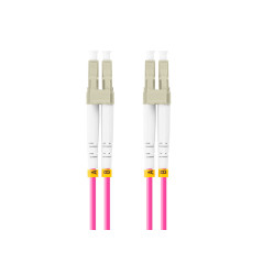 Latiguillo fibra optica lc - upc lanberg 1m multi duplex om4 50 - 125 lszh violeta