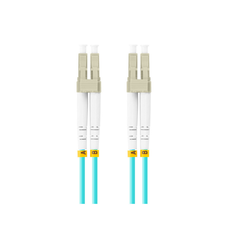 Latiguillo fibra optica lc - upc lanberg 2m multi duplex om3 50 - 125 lszh azul