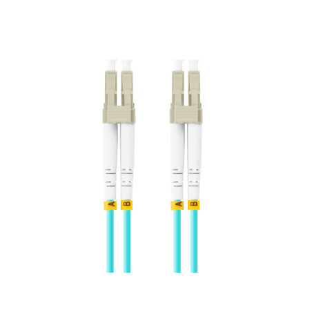 Latiguillo fibra optica lc - upc lanberg 2m multi duplex om3 50 - 125 lszh azul