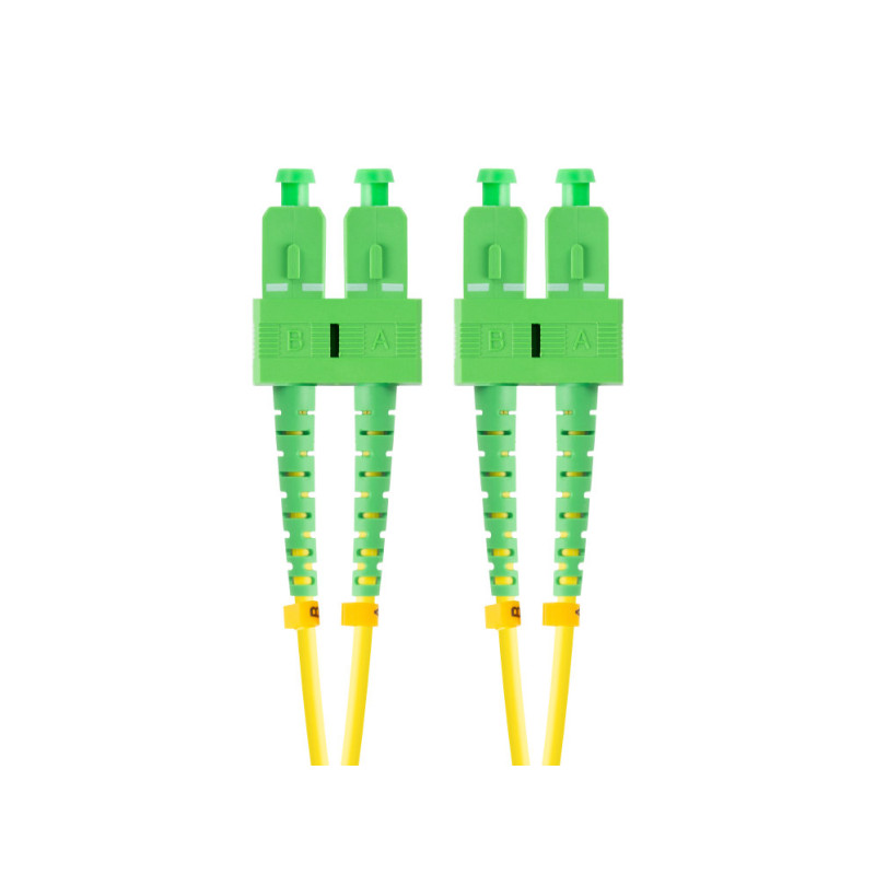 Latiguillo fibra optica sc - apc lanberg 2m mono duplex g657a1 lszh amarillo