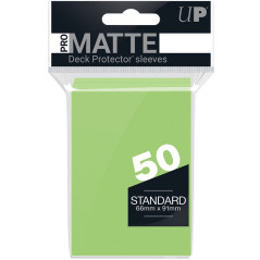 Fundas estndar ultra pro matte color lima para cartas paquete de 50