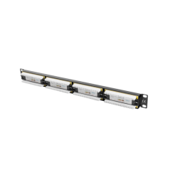 Patch panel lanberg cat.6 utp 24 puertos 1u cat.6 utp 19 pulgadas rack negro