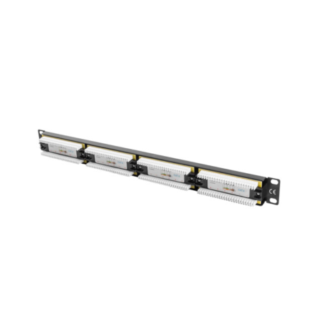 Patch panel lanberg cat.6 utp 24 puertos 1u cat.6 utp 19 pulgadas rack negro