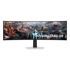 Samsung G93SC computer monitor 49" 5120 x 1440 pixels Dual QHD OLED Silver