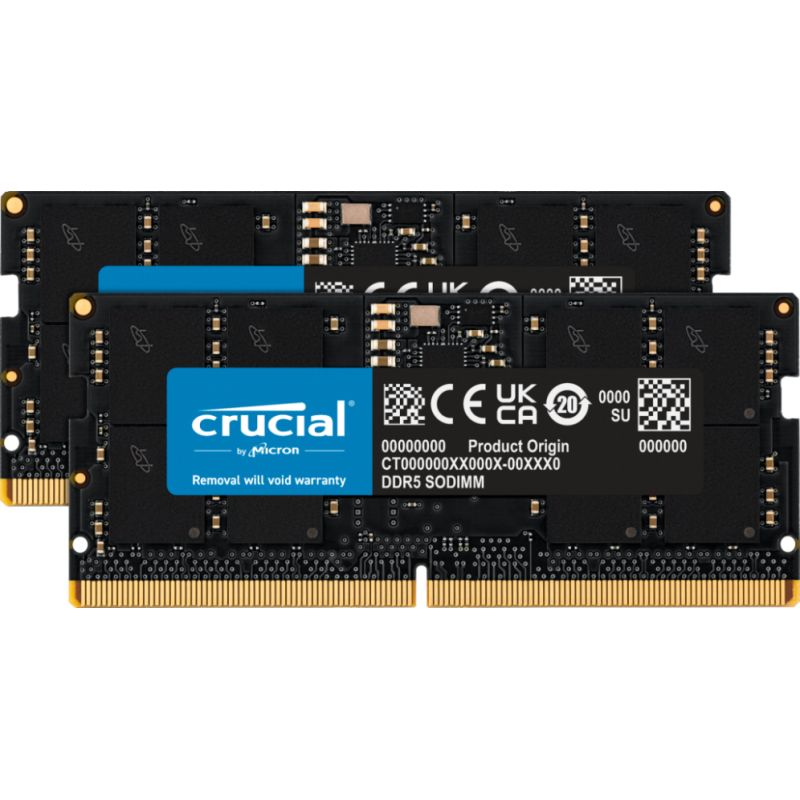 Memoria ram ddr5 32gb 2x16gb crucial  - sodimm - 4800 mhz - cl40