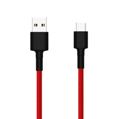 Cable usb xiaomi sjv4110gl -  usb macho -  usb tipo c macho -  1m -  rojo - negro