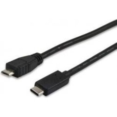 Cable usb tipo c a micro usb tipo b equip 1m -  macho - macho -  negro