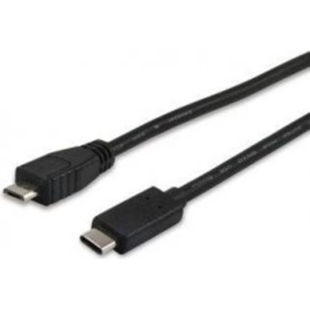 Cable usb tipo c a micro usb tipo b equip 1m -  macho - macho -  negro