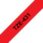 Cinta laminada brother tze431 12mm x 8m rojo - negro Cinta laminada brother tze431 12mm x 8m rojo - negro