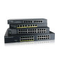 Switch 24 puertos zyxel gs1915 - 24ep - eu0101f 100 - 1000 gigabit ethernet 12 puertos poe