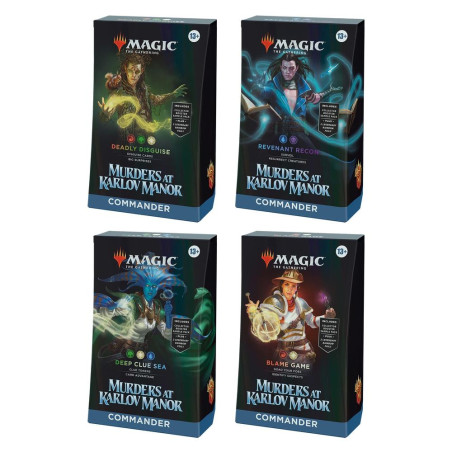Juego de cartas magic the gatering mazos commander murders at karlov manor 4 mazos ingls