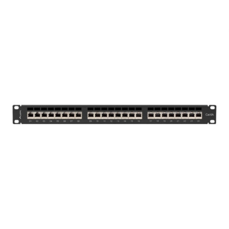 Patch panel lanberg 24 puertos 1u cat.6a ftp 19 pulgadas negro