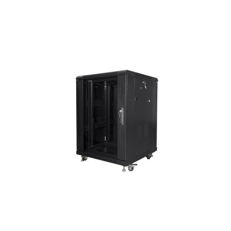 Armario rack lanberg 15u 600 x 600 auto ensamblado 19 pulgadas carga maxima 800kg negro