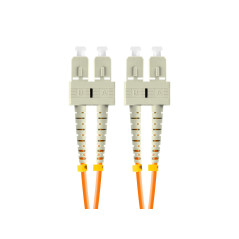 Latiguillo fibra optica sc - upc lanberg 2m multi duplex om2 50 - 125 lszh naranja