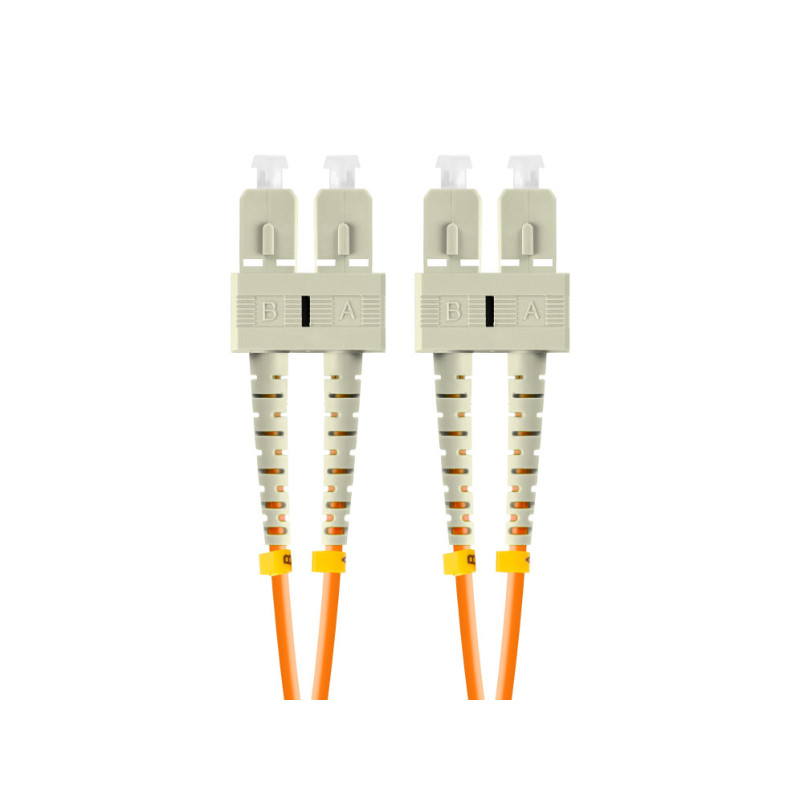 Latiguillo fibra optica sc - upc lanberg 2m multi duplex om2 50 - 125 lszh naranja