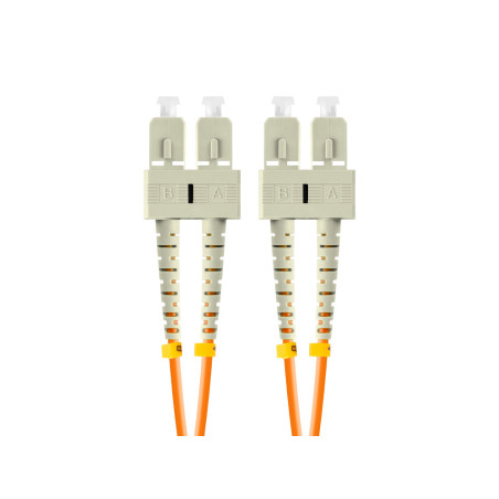 Latiguillo fibra optica sc - upc lanberg 2m multi duplex om2 50 - 125 lszh naranja