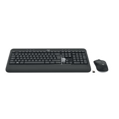 Logitech 920-008680 keyboard Mouse included Universal USB QWERTY Spanish Black, White