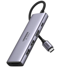 Ugreen 6-in-1 USB-C Hub USB tipo-C Argento