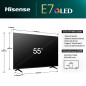 Hisense 55E7NQ Televisor 139,7 cm (55") 4K Ultra HD Smart TV Wifi Negro 330 cd / m² Hisense 55E7NQ Televisor 139,7 cm (55") 4K Ultra HD Smart TV Wifi Negro 330 cd / m²