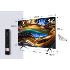 TCL P75 Serie P7 Smart TV Nanotecnologia WCG 4K 43" 43P755, Dolby - Atmos, Google TV