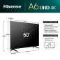 Hisense 50A6N Televisor 127 cm (50") 4K Ultra HD Smart TV Wifi Negro 300 cd / m² Hisense 50A6N Televisor 127 cm (50") 4K Ultra HD Smart TV Wifi Negro 300 cd / m²