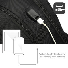Ewent EW2526 laptop case 15.6" Backpack Black