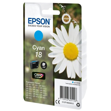 Cartucho tinta epson t180240 cian xp - 102 - 205 - 305 - 405 - 30 - margarita