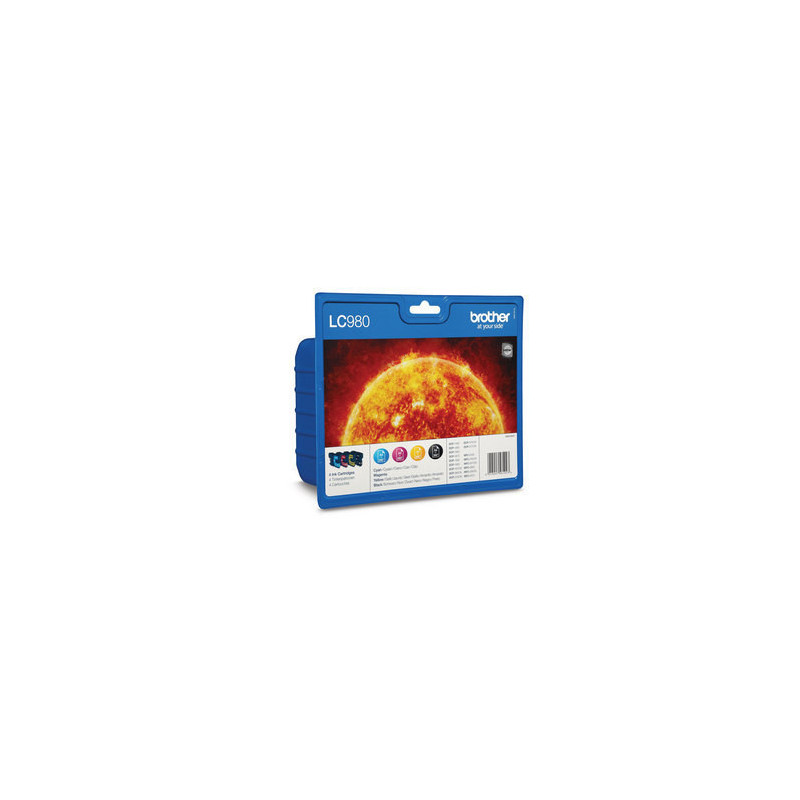 Multipack brother lc980valpb dcp145 - 195c - 165c - 375cw - mfc250c - 255cw - 290c - 295cn Multipack brother lc980valpb dcp145 - 195c - 165c - 375cw - mfc250c - 255cw - 290c - 295cn