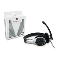 Conceptronic CCHATSTAR2_V2 Headset Wired Head-band Office Call center Black, Silver