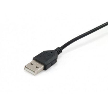 Auricular conceptronic usb + microfono flexible control de volumen negro -  rojo