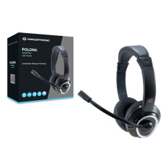 Conceptronic POLONA Auriculares Alámbrico Diadema Llamadas Música USB tipo A Negro