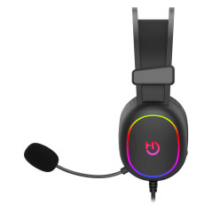 Hiditec Erys ARGB Auriculares Alámbrico Diadema Juego Negro