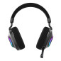 Auriculares gaming hiditec vortex argb inalambrico negro