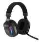 Auriculares gaming hiditec vortex argb inalambrico negro