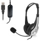 Ewent EW3565 auricular y casco Auriculares Alámbrico Diadema Llamadas/Música USB tipo A Negro, Blanco Ewent EW3565 auricular y casco Auriculares Alámbrico Diadema Llamadas/Música USB tipo A Negro, Blanco