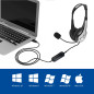 Ewent EW3565 auricular y casco Auriculares Alámbrico Diadema Llamadas/Música USB tipo A Negro, Blanco Ewent EW3565 auricular y casco Auriculares Alámbrico Diadema Llamadas/Música USB tipo A Negro, Blanco