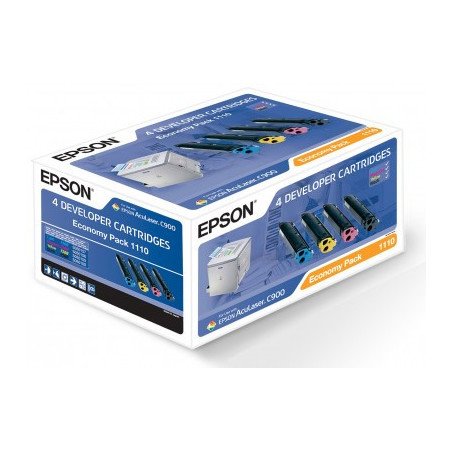 Pack toner epson aculaser c - 900 4 colores baja capacidad