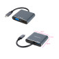 Nanocable Conversor USB-C a HDMI/VGA/USB3.0/PD 15 cm, Gris Nanocable Conversor USB-C a HDMI/VGA/USB3.0/PD 15 cm, Gris