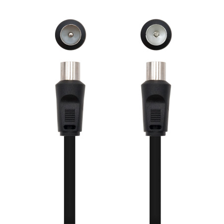 Cable antena tv nanocable 75 ohm m - h 1.8 m - negro