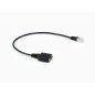 Cable rj9 a  2 x jack 3.5mm equip macho - hembra 0.25m