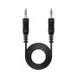 Cable audio estereo jack 3.5mm nanocable 1.5m negro - macho - macho Cable audio estereo jack 3.5mm nanocable 1.5m negro - macho - macho