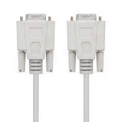 Cable rs232 db9 nanocable 1.8m -  hembra - hembra -  beige null modem