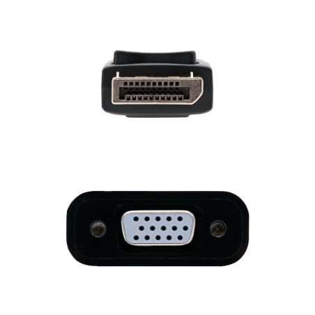Adaptador displayport a svga nanocable macho - hembra 15cm negro