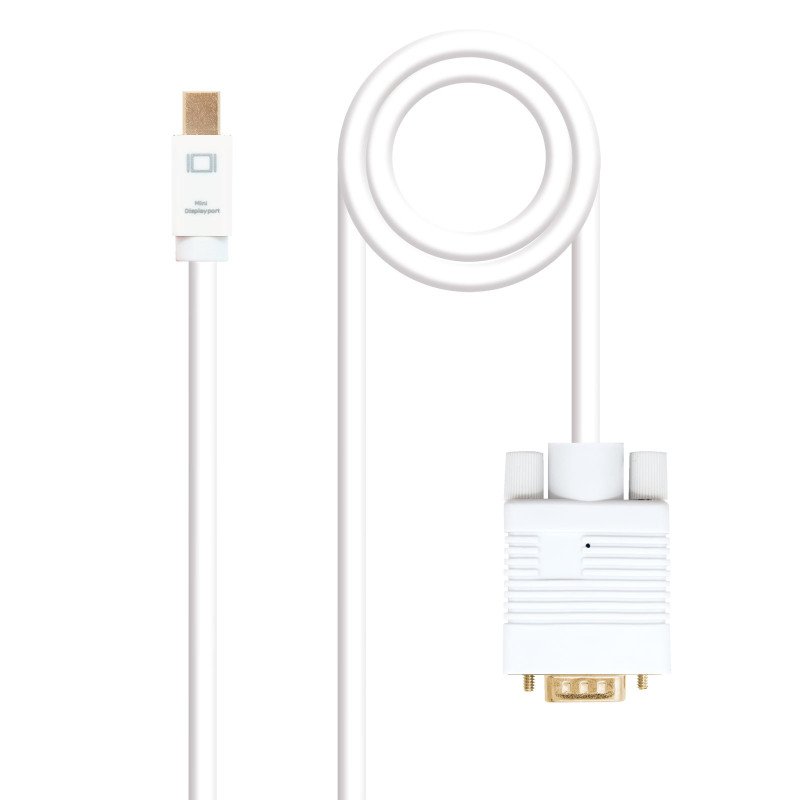 Cable nanocable conversor mini dp a vga mini dp - m -  vga - m blanco 3.0 m