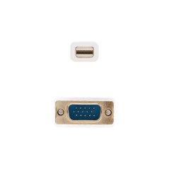 Nanocable 10.15.4103 cavo e adattatore video 3 m Mini DisplayPort VGA (D-Sub) Bianco